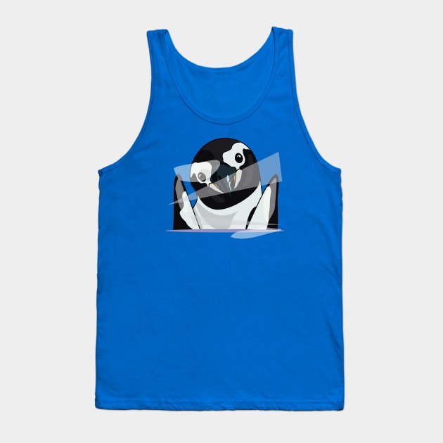 Penguin Peek-a-Boo Tank Top by Fun Funky Designs
